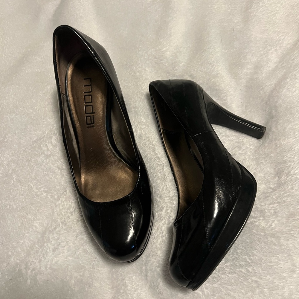 Black platform heels